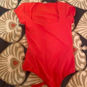 Free people red square neck bodysuit!